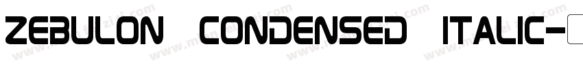 Zebulon Condensed Italic字体转换